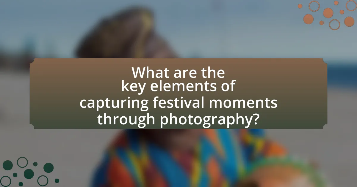 What are the key elements of capturing festival moments through photography?
